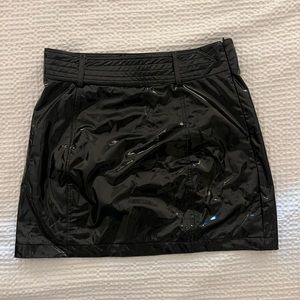 Black pleather skirt, NWT!